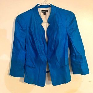 Linen Blend Cobalt Blue Blazer - Bebe - Size 2